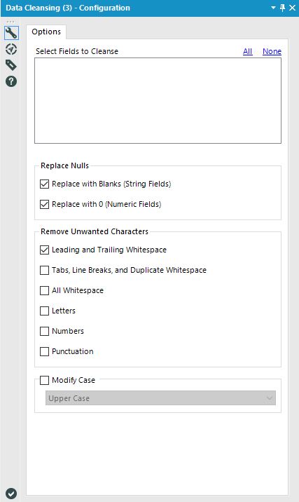 Data Cleansing Options Data Cleansing Options