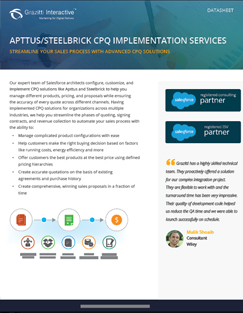 Apttus/Steelbrick CPQ Implementation Services