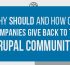Why Should and How Can Companies Give Back to